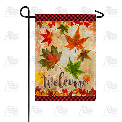 Fall Leaves Welcome Autumn Double Sided Garden Flag
