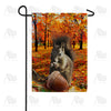 Fall Squirrel Finds Acorn Double Sided Garden Flag