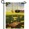 Country Swinging In Fall Double Sided Garden Flag