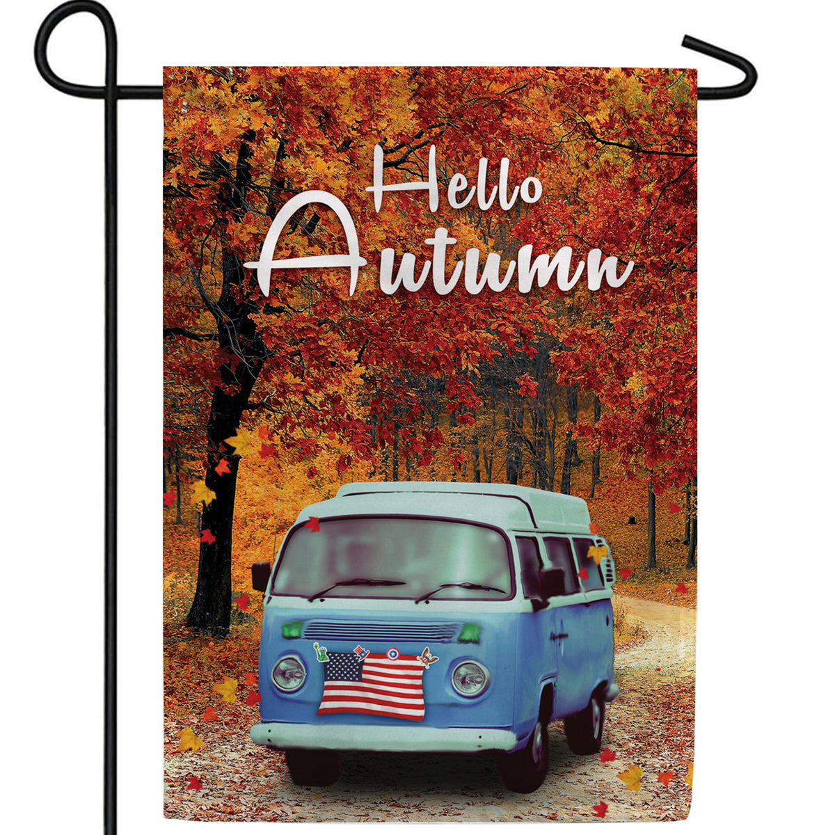 Autumn Drive Double Sided Garden Flag