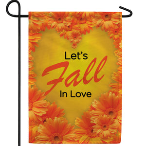 Let's Fall in Love Double Sided Garden Flag