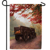 Old Pumpkin Wagon Double Sided Garden Flag