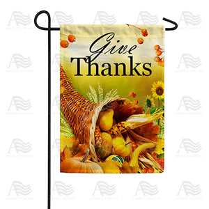 Sunny Cornucopia Double Sided Garden Flag