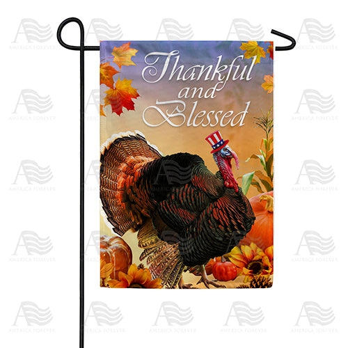 Patriotic Tom Turkey Double Sided Garden Flag