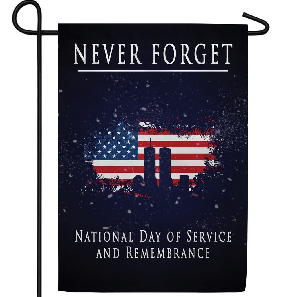 Never Forget Double Sided Garden Flag