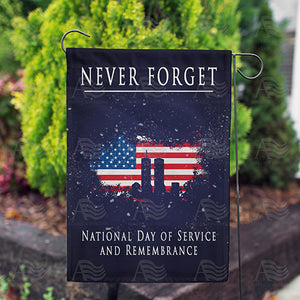 Never Forget Double Sided Garden Flag