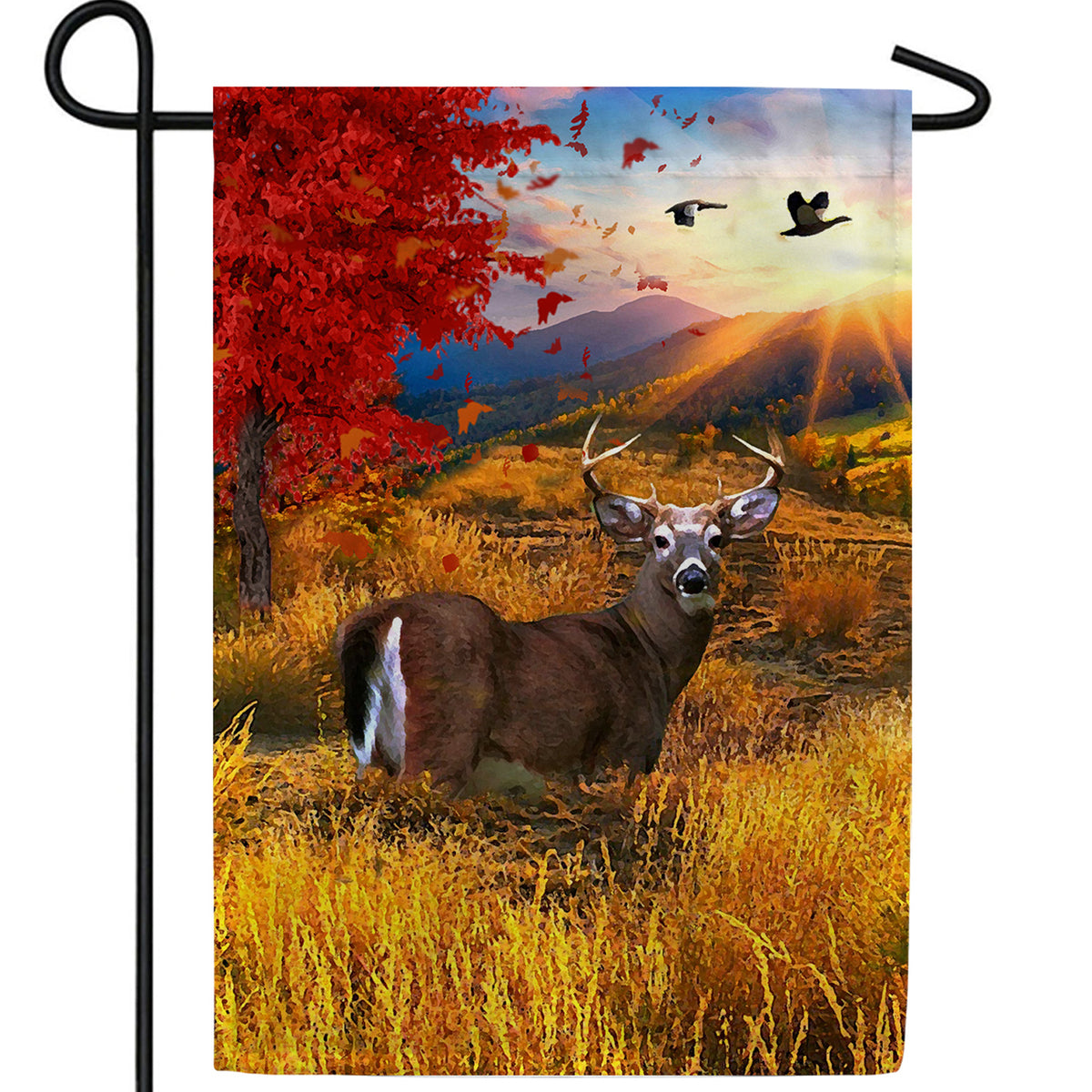 Deer Rutting Season Double Sided Garden Flag