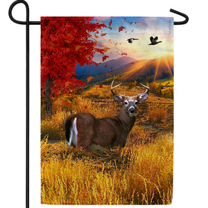 Deer Rutting Season Double Sided Garden Flag