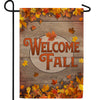 Welcome Fall Wood Panel Double Sided Garden Flag