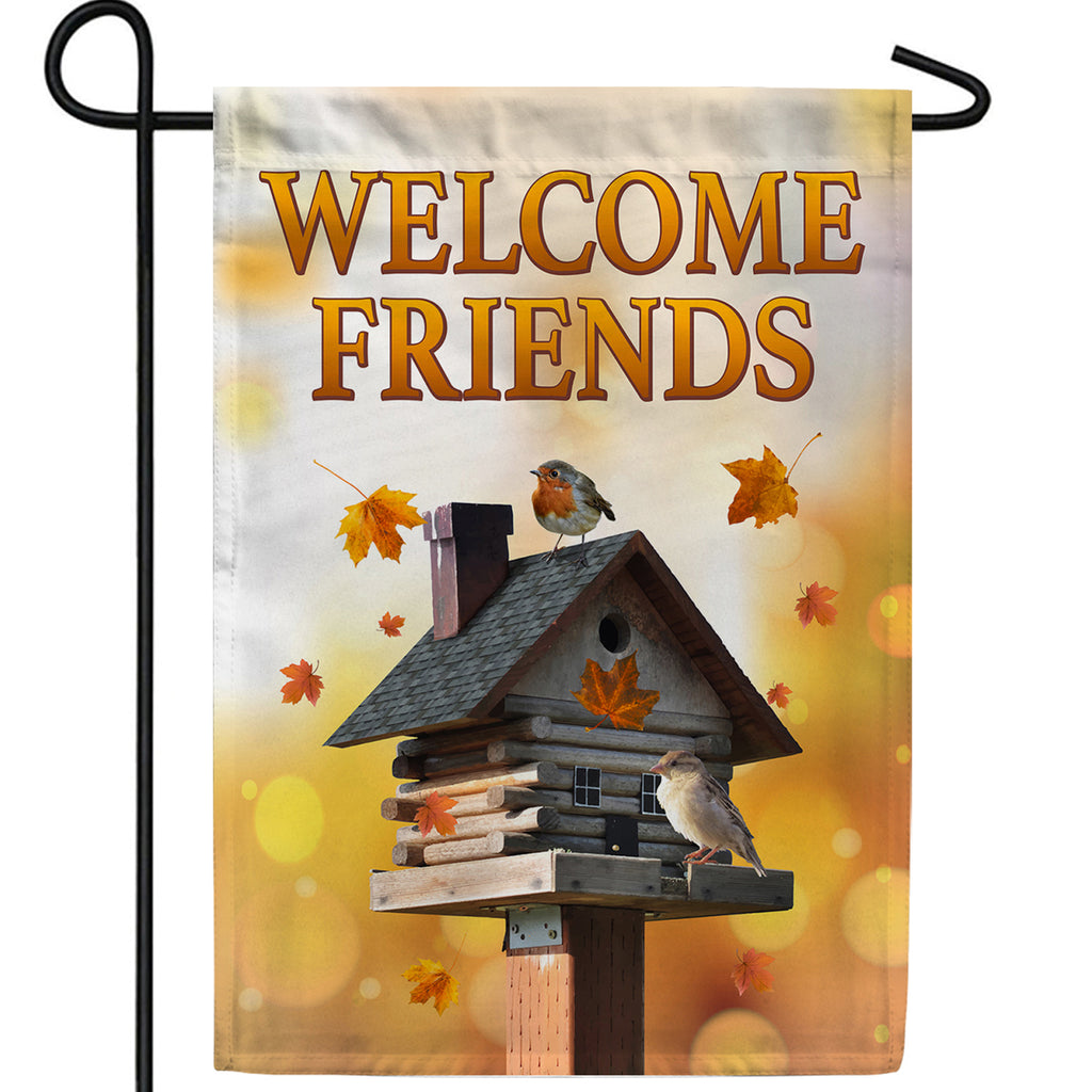 High Rise Log Cabin Double Sided Garden Flag