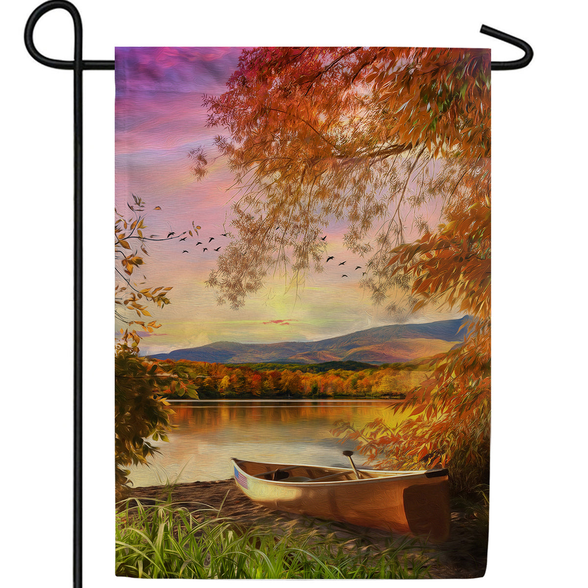 End Of Perfect Fall Day Double Sided Garden Flag
