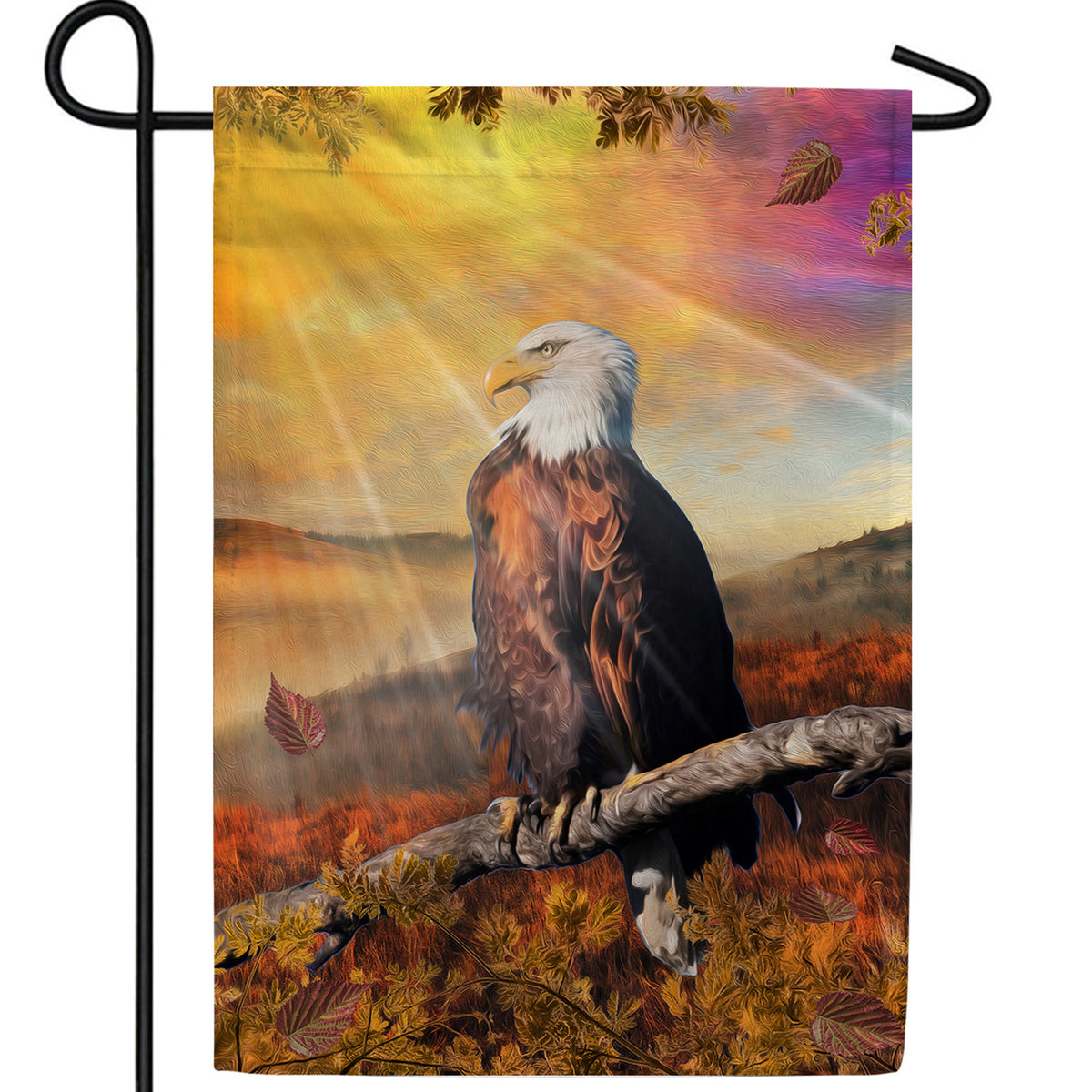 Eagle Basking In Sunlight Double Sided Garden Flag