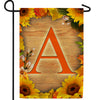 Autumn Sunflowers Monogram Double Sided Garden Flag