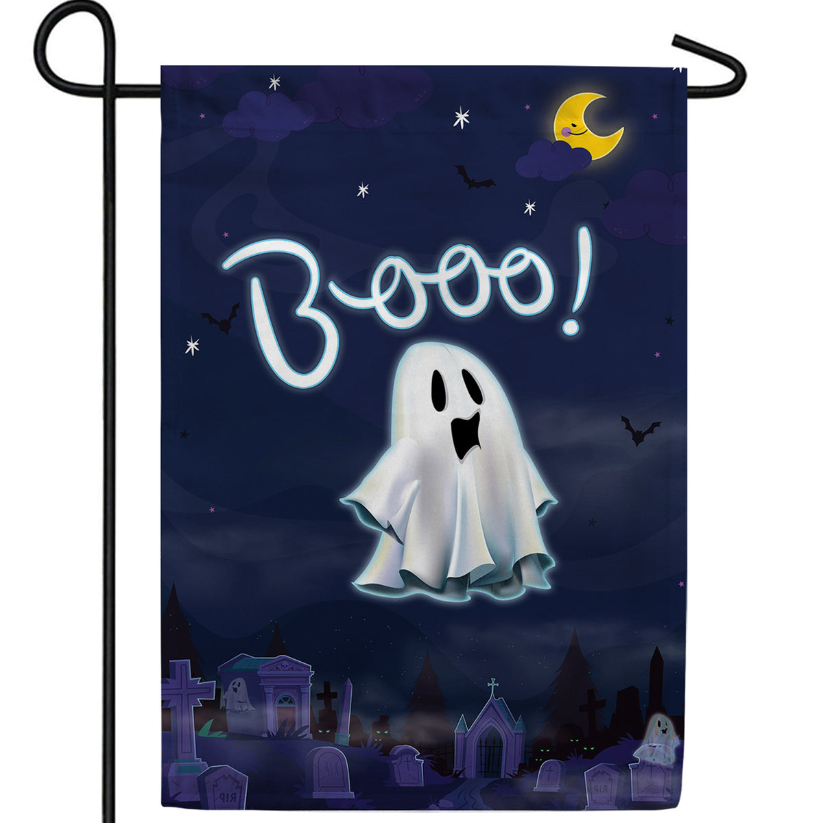 Ghostly Cemetery Double Sided Garden Flag