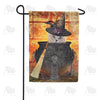 Cat In Cauldron Double Sided Garden Flag