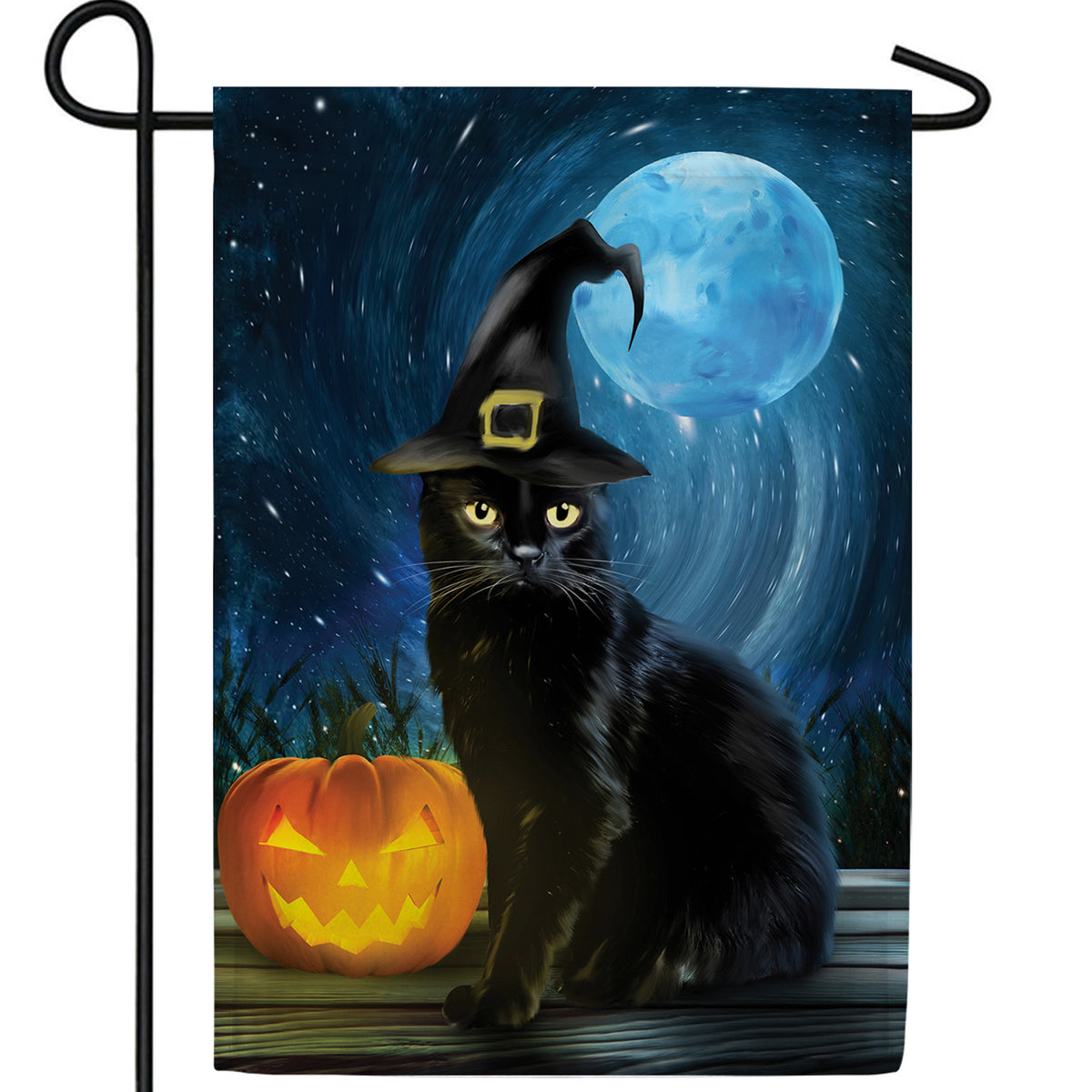 Witchy Cat Double Sided Garden Flag