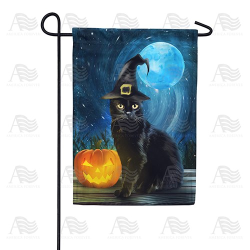 Witchy Cat Double Sided Garden Flag