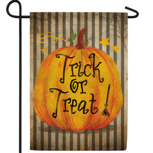 Trick Or Treat Pumpkin Double Sided Garden Flag
