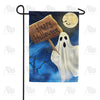 Halloween Ghostly Greeting Double Sided Garden Flag