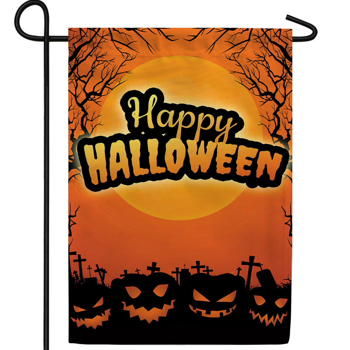 Pumpkin Graveyard Double Sided Garden Flag