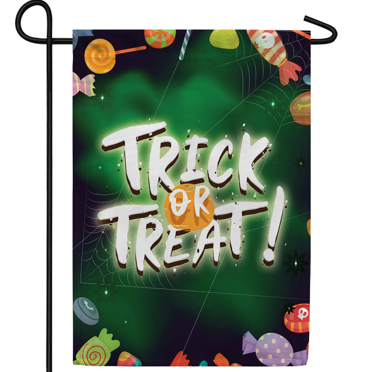 Trick Or Treat Candy Double Sided Garden Flag