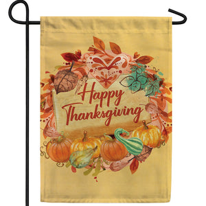 Thanksgiving Love & Gourds Double Sided Garden Flag