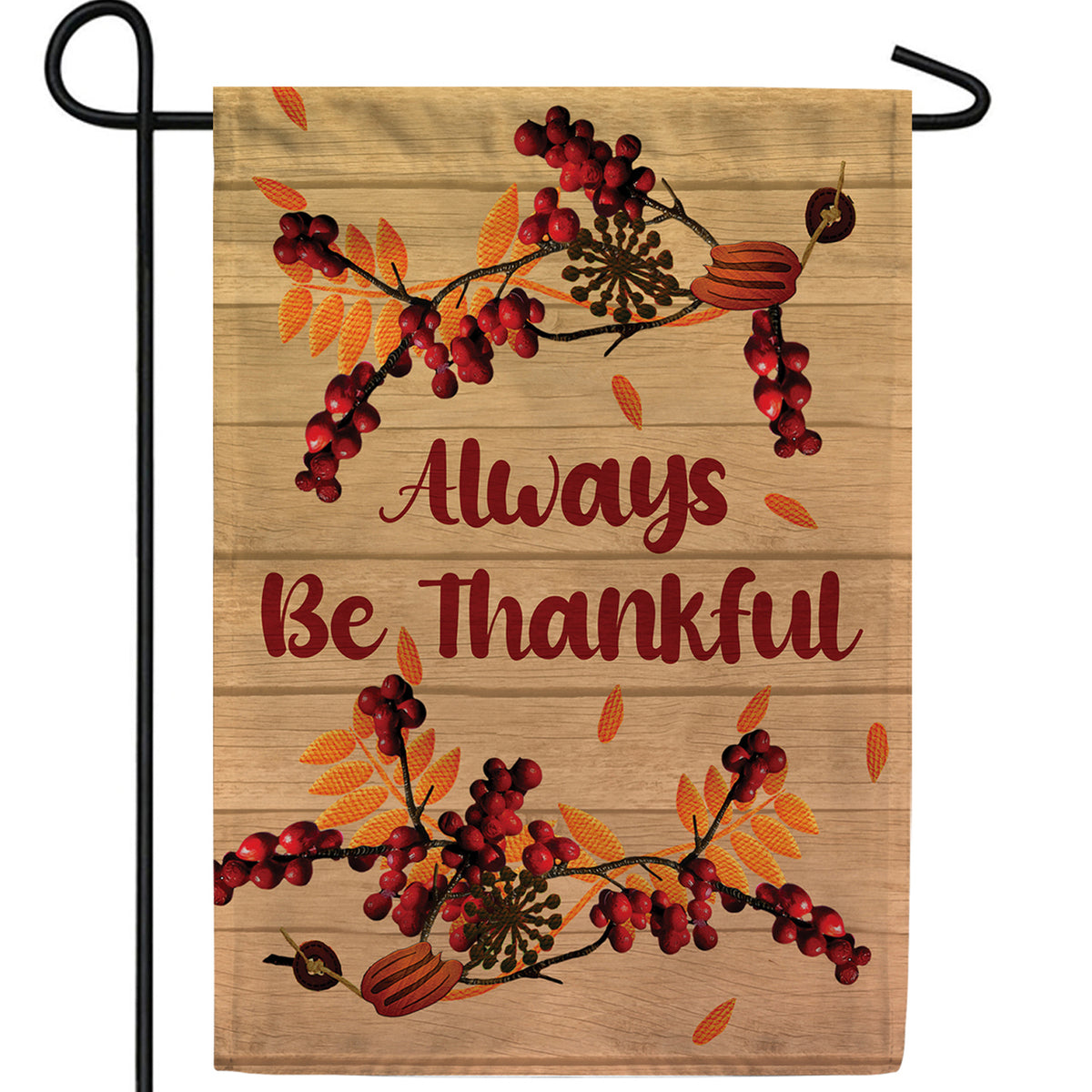 Always Be Berry Thankful Double Sided Garden Flag
