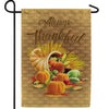Always Thankful-Basket Weave Double Sided Garden Flag