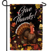 Tom Turkey Says Give Thanks! Double Sided Garden Flag