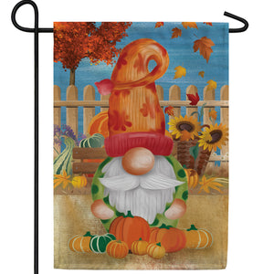 Autumn Breeze Gnome Double Sided Garden Flag