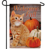 Fall Orange Tabby Double Sided Garden Flag