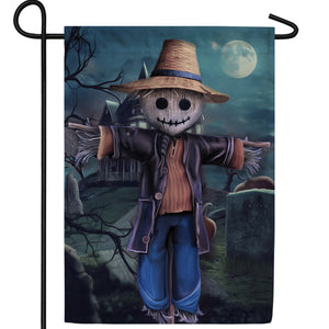 Spooky Scarecrow Double Sided Garden Flag