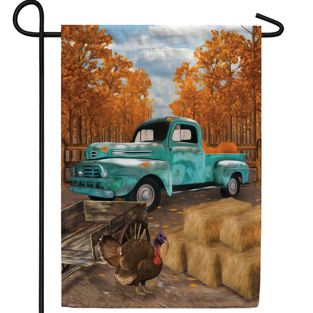 Old Pick Up Truck Double Sided Garden Flag