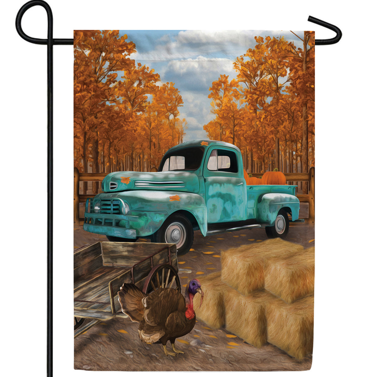 Old Pick Up Truck Double Sided Garden Flag