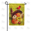 Cardinal Atop Cornucopia Double Sided Garden Flag