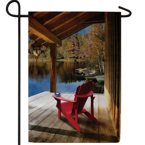 Fall Lake Solitude Double Sided Garden Flag