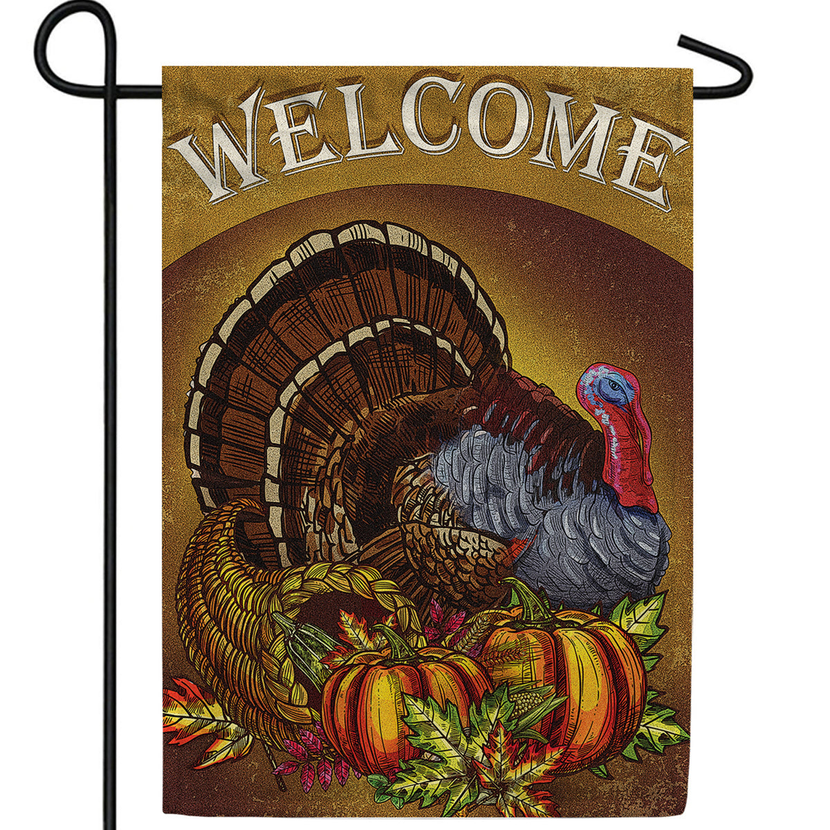 Welcome Signs Of Fall Harvest Double Sided Garden Flag
