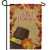 Give Thanks Leaf Border Double Sided Garden Flag