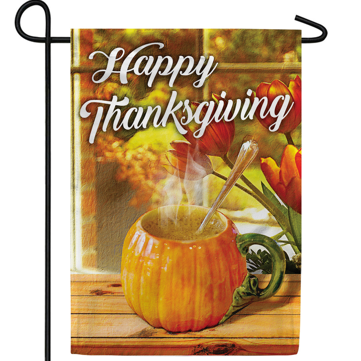 Hot Pumpkin Cider Double Sided Garden Flag