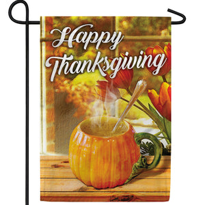Hot Pumpkin Cider Double Sided Garden Flag