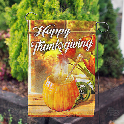 Hot Pumpkin Cider Double Sided Garden Flag