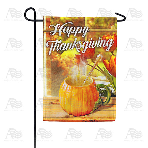 Hot Pumpkin Cider Double Sided Garden Flag