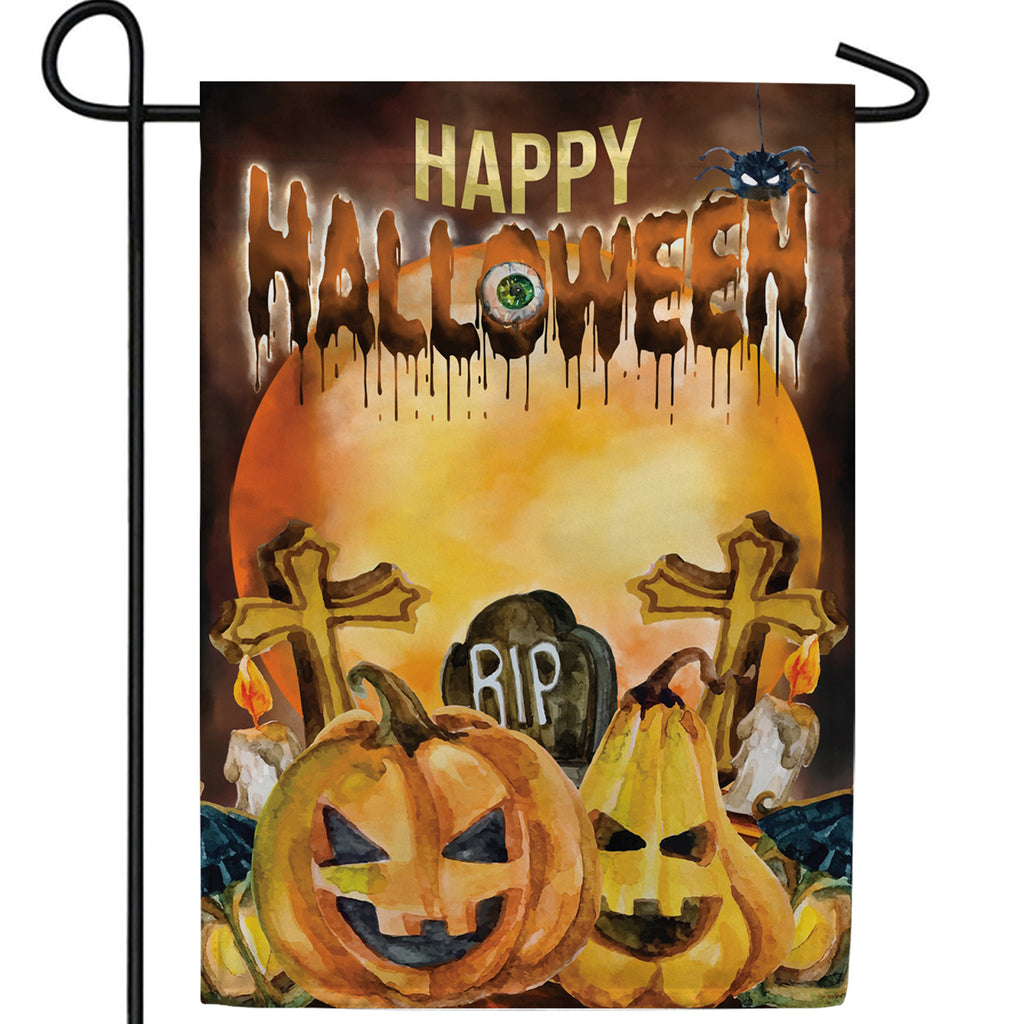 RIP (Real Infuriated Pumpkins) Double Sided Garden Flag