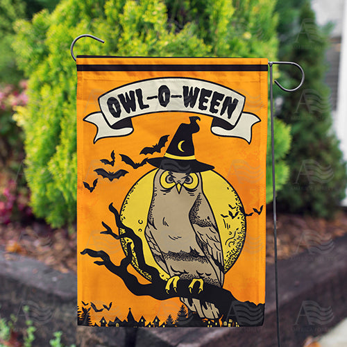 Wizard Owl Double Sided Garden Flag
