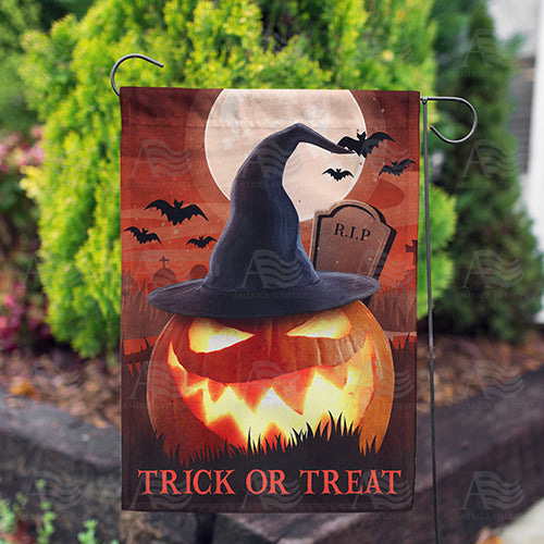 Glowing Jack-O-Lantern Double Sided Garden Flag