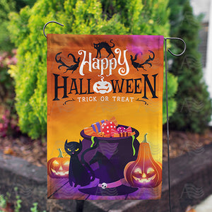 Festive Halloween Double Sided Garden Flag