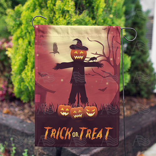 Eerie Halloween Night Double Sided Garden Flag