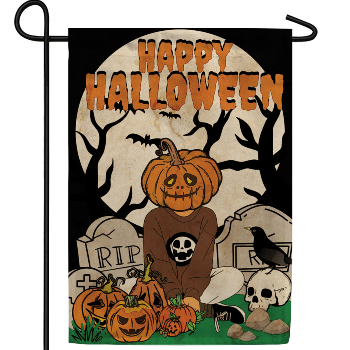 Halloween Prankster Double Sided Garden Flag