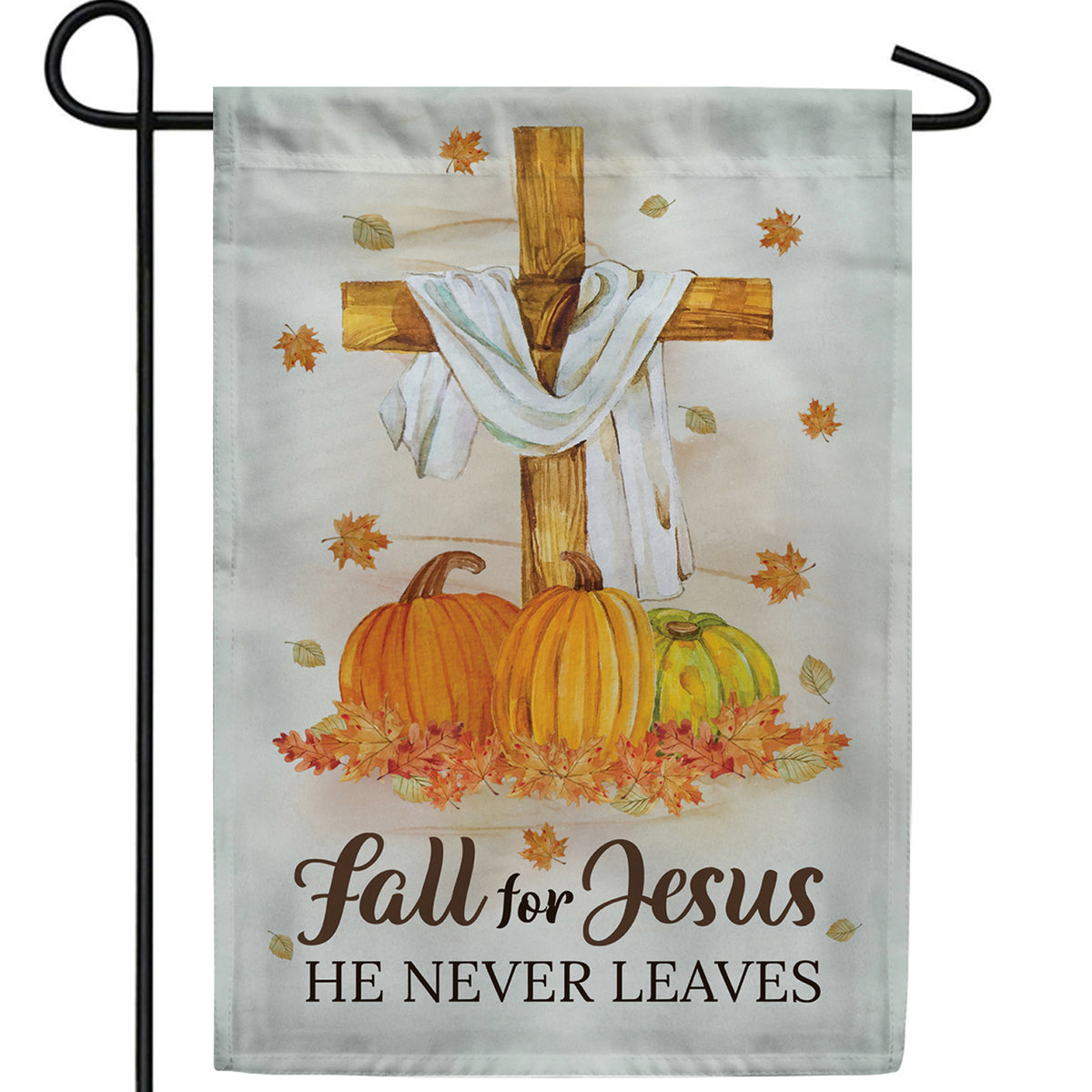 Jesus Never Leaves Double Sided Garden Flag