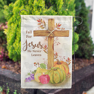 He Will Never Leave Double Sided Garden Flag